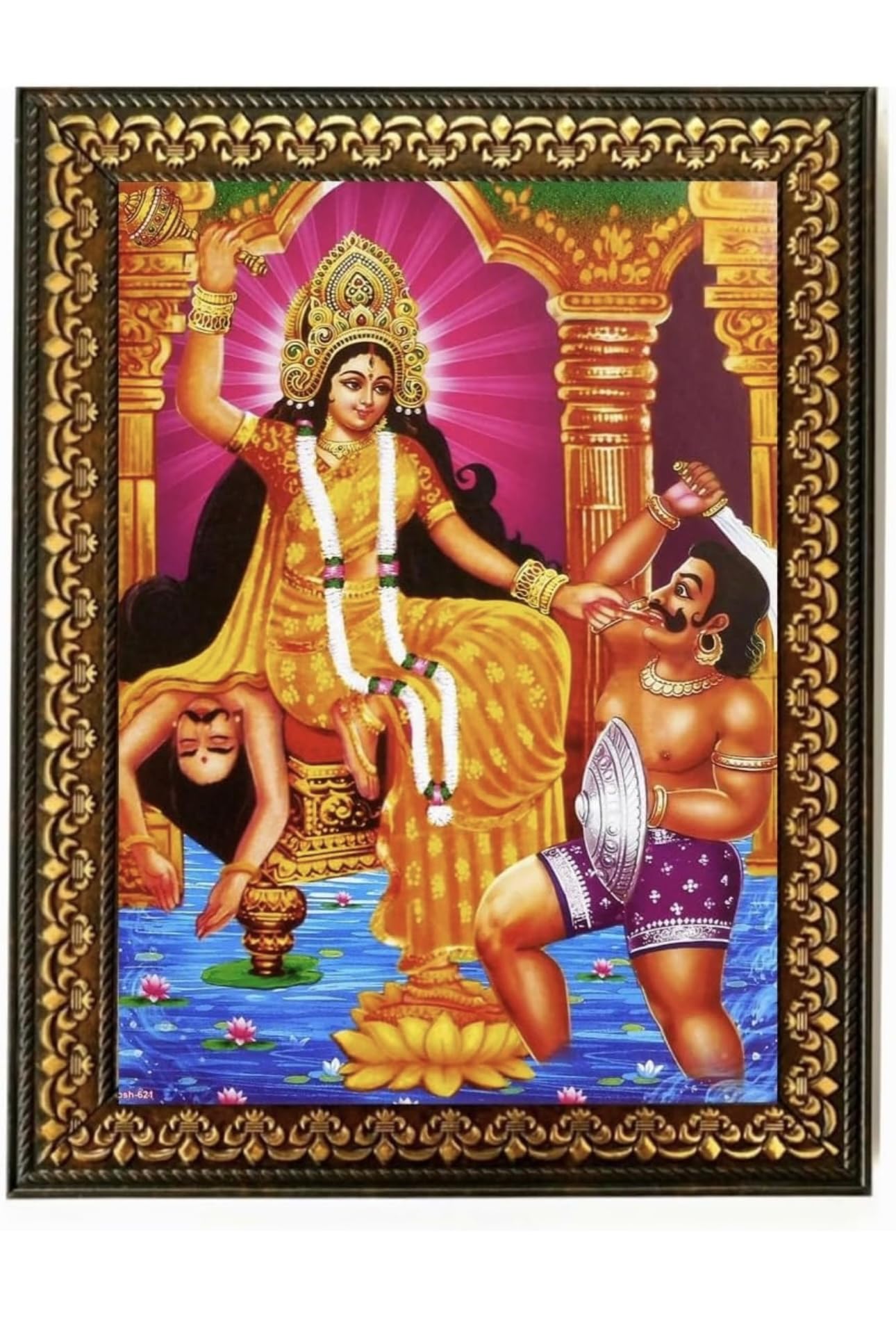 Bajaj Creations Baglamukhi Mata Religious photo frame for mandir, home and office