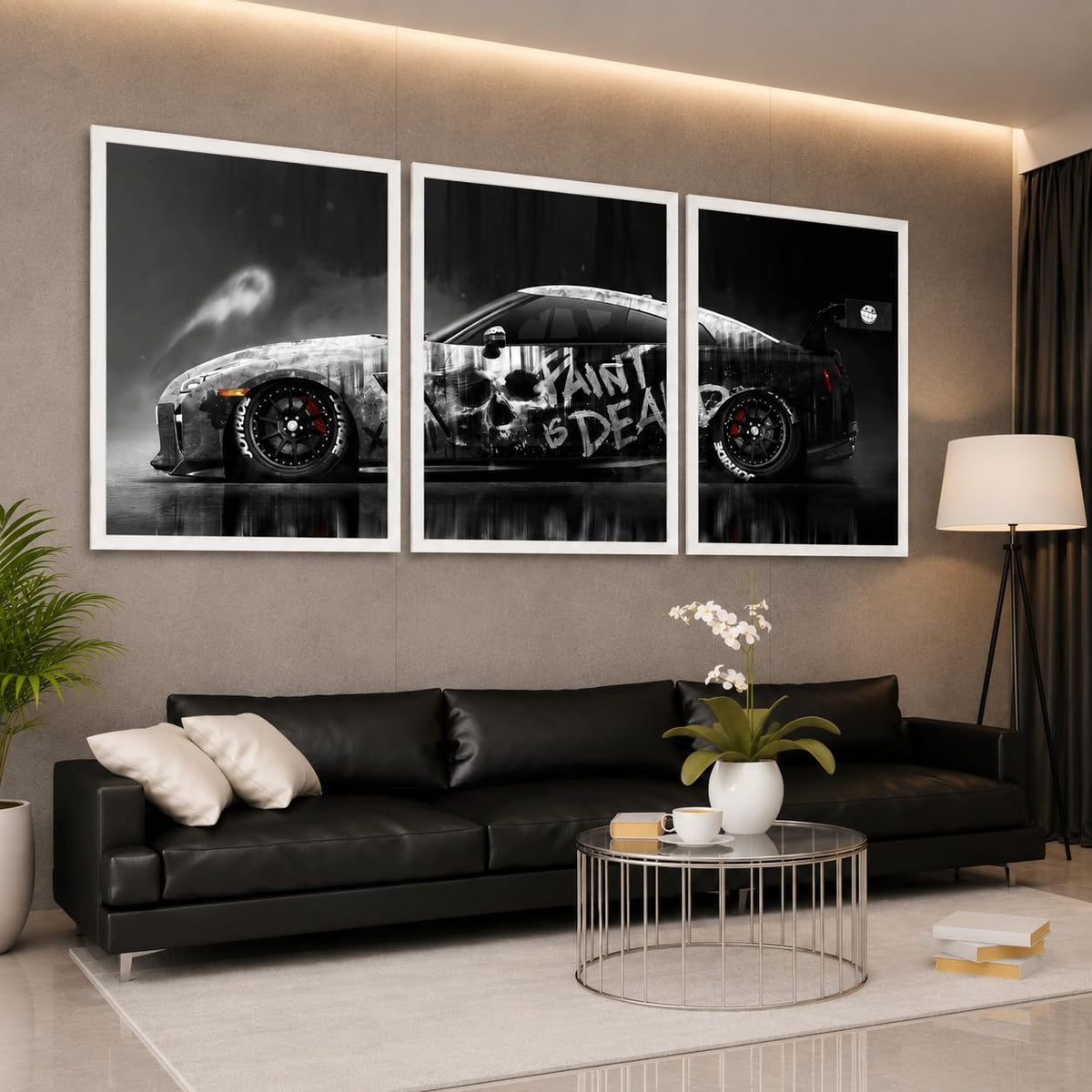 VENUXE ARTS Set Of 3 Big Sports Cars Framed Posters Gift Items for Boys Room Wall Decoration Bedroom Living Room Office Studio Décor | Car Poster Frame for Wall Décor