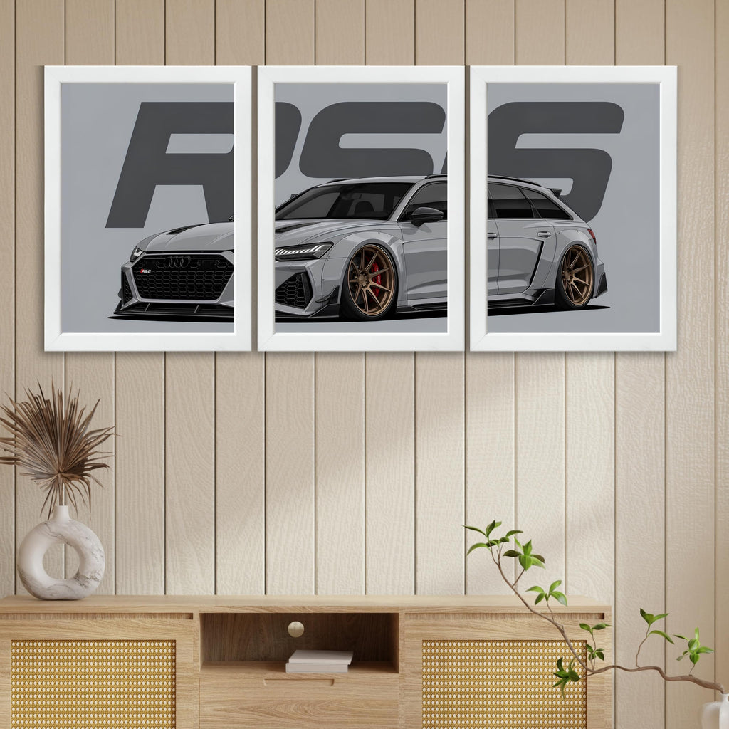 VENUXE ARTS Set Of 3 Big Sports Cars Framed Posters Gift Items for Boys Room Wall Decoration Bedroom Living Room Office Studio Décor | Car Poster Frame for Wall Décor