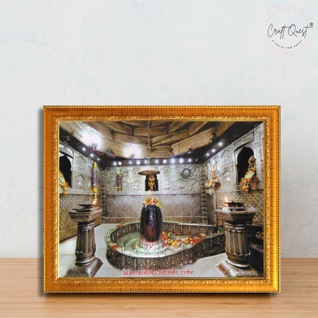 CRAFT QUEST Mahakal Shivling Photo Frame Shiv Ujjain Mahakaleshwar Bholenath Mahakal Photo Frame, Religious Photo Frame