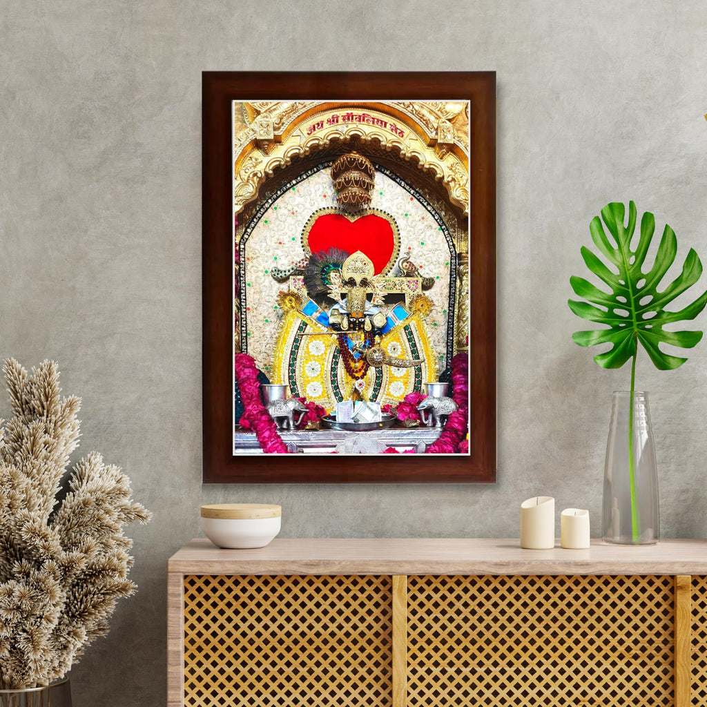 CRAFT QUEST Shree Sanwaliya Seth Shringaar Darshan Religious Photo Frame