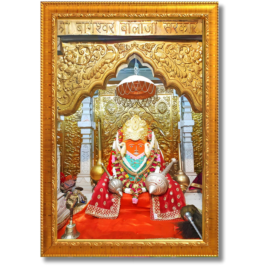 CRAFT QUEST Bageshwar Dham Balaji Photo Frame (10X13 inch, Big Size photo Religious Frame with Acrylic glass)
