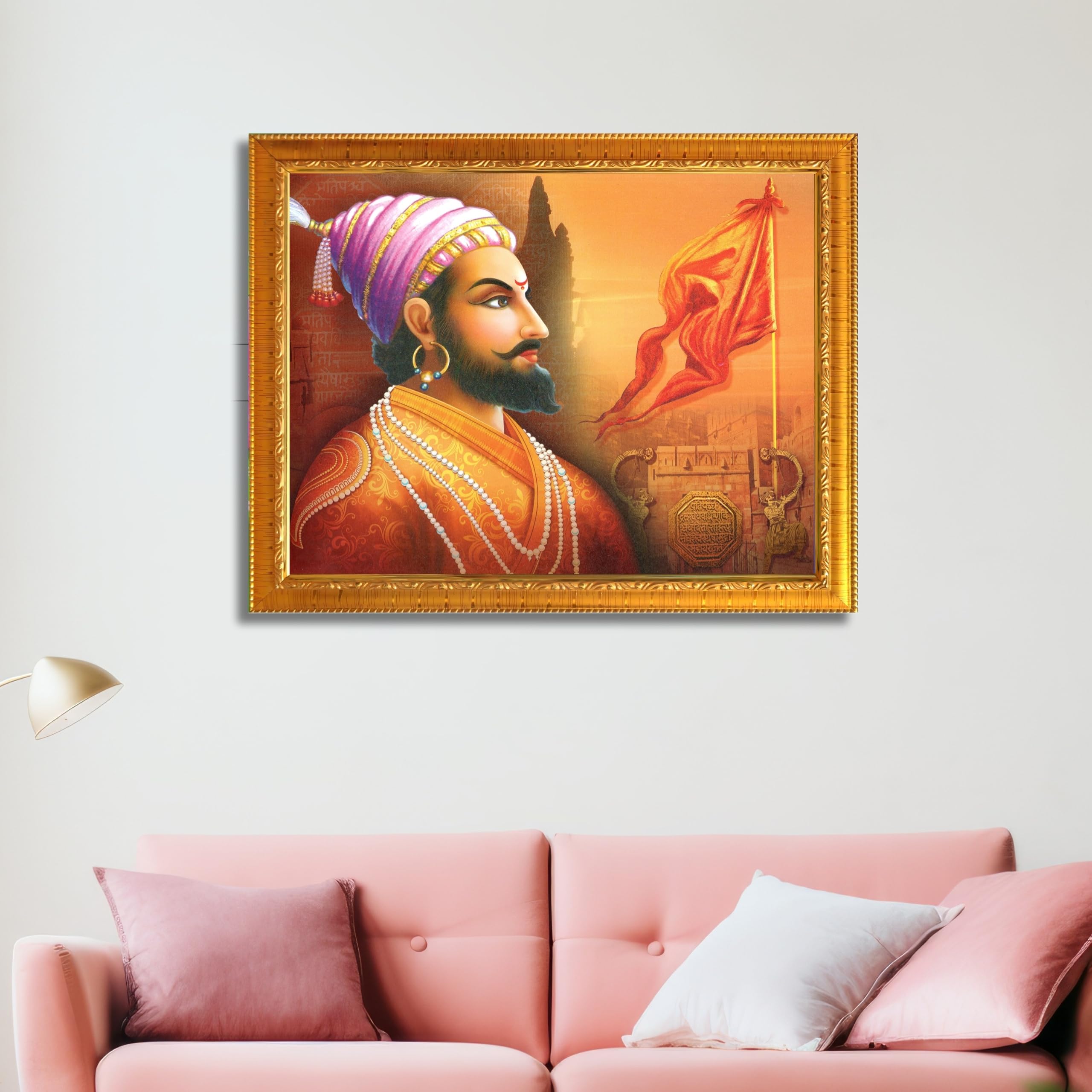 CRAFT QUEST Shri Chhatrapati Shivaji Maharaj Wall Photo Frame | Lightweight | Home Decoration Item | Best Gifting Option