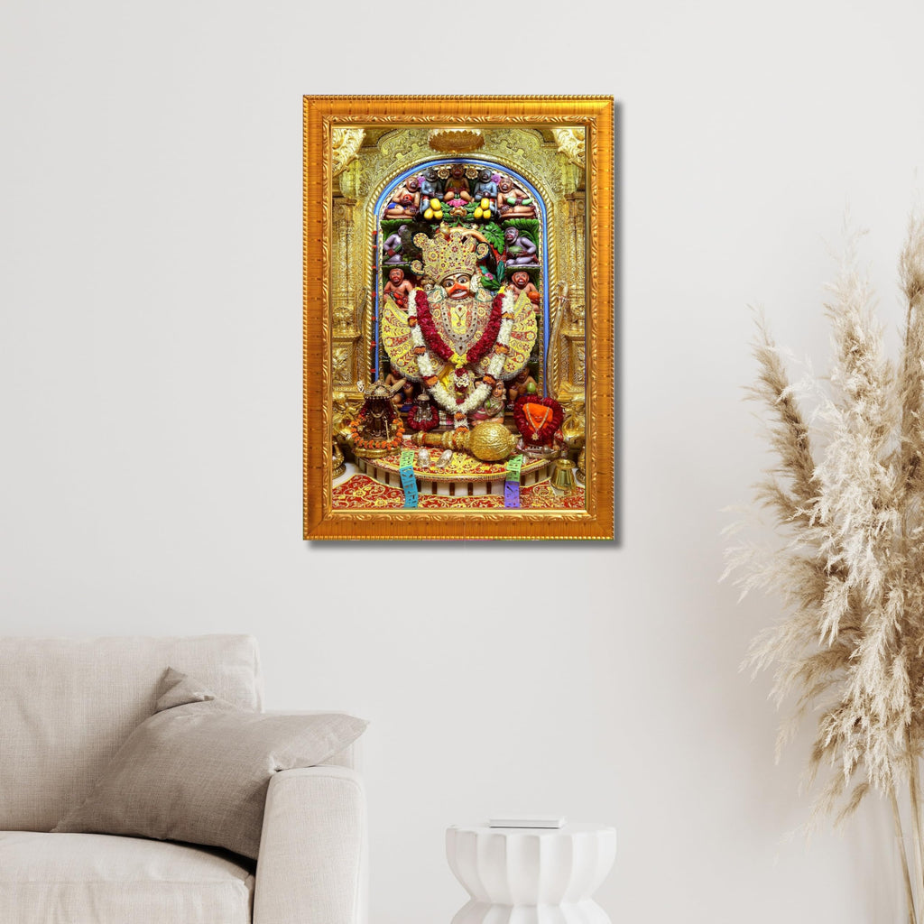 CRAFT QUEST Shree Kashtabhanjan Dev Hanumanji Salangpur Photo Frame Synthetic, Wall hangings