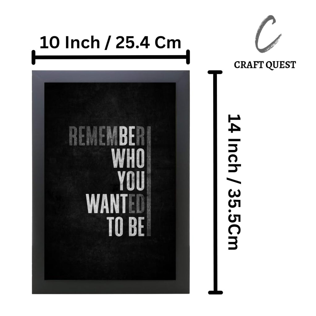 CRAFT QUEST Good Vibes Only Motivational Quote Wall Decor - Portrait, Wall Display (Black, 10x14 Inch Poster Frame for Home, Office and Study Room Frame with Poster)
