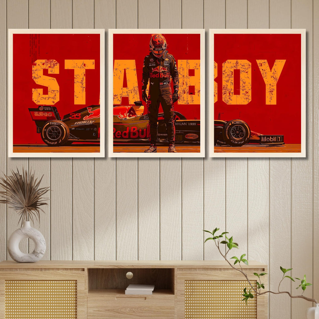 VENUXE ARTS Set Of 3 Big Sports Cars Framed Posters Gift Items for Boys Room Wall Decoration Bedroom Living Room Office Studio Décor | Car Poster Frame for Wall Décor