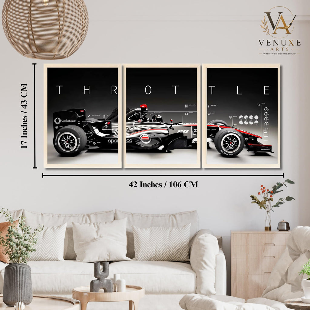 VENUXE ARTS Set Of 3 Big Sports Cars Framed Posters Gift Items for Boys Room Wall Decoration Bedroom Living Room Office Studio Décor | Car Poster Frame for Wall Décor