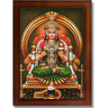 CRAFT QUEST Shiva & Maa Annapurna devi sitting on throne photo frame with Acrylic Glass for Kitchen, Food & Prosperity Blessing Hindu