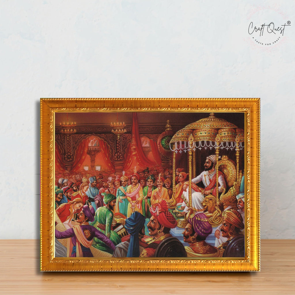 CRAFT QUEST Chattrapati Shivaji Maharaj Wall Photo Frame | For Living, Pooja Room | Home Decoration Item | Best Gifting Option