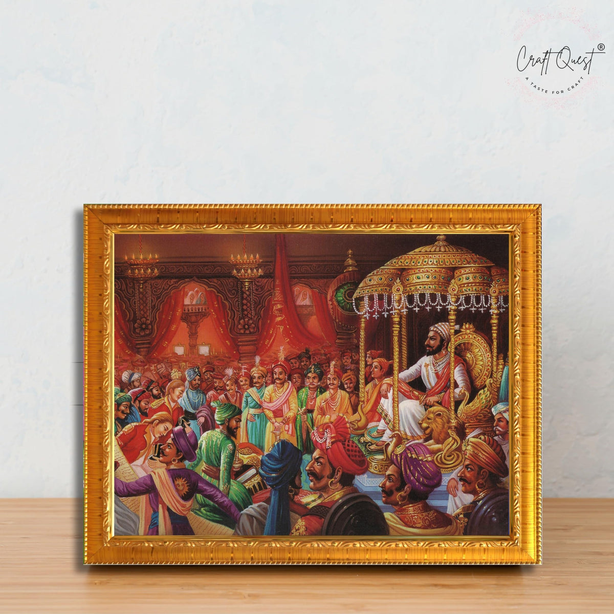 CRAFT QUEST Chattrapati Shivaji Maharaj Wall Photo Frame | For Living, Pooja Room | Home Decoration Item | Best Gifting Option