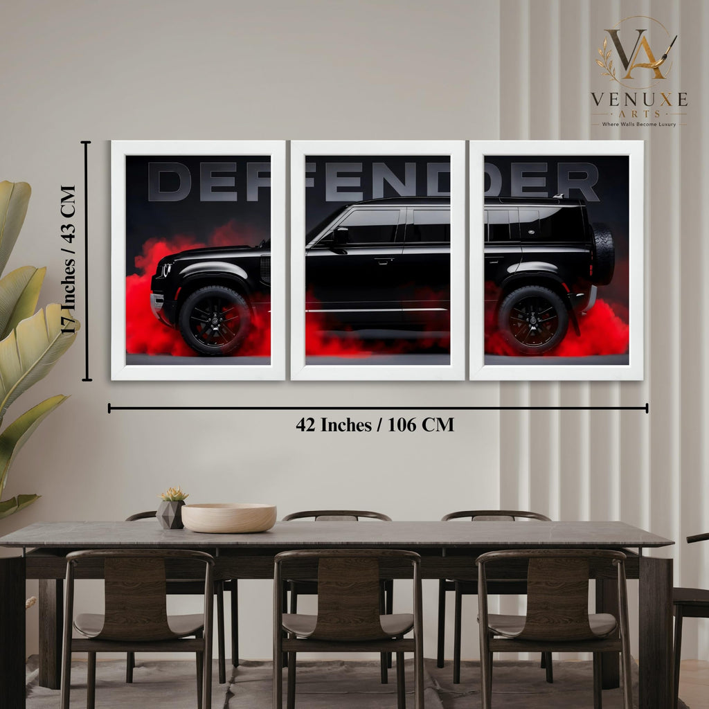 VENUXE ARTS Set Of 3 Big Sports Cars Framed Posters Gift Items for Boys Room Wall Decoration Bedroom Living Room Office Studio Décor | Car Poster Frame for Wall Décor