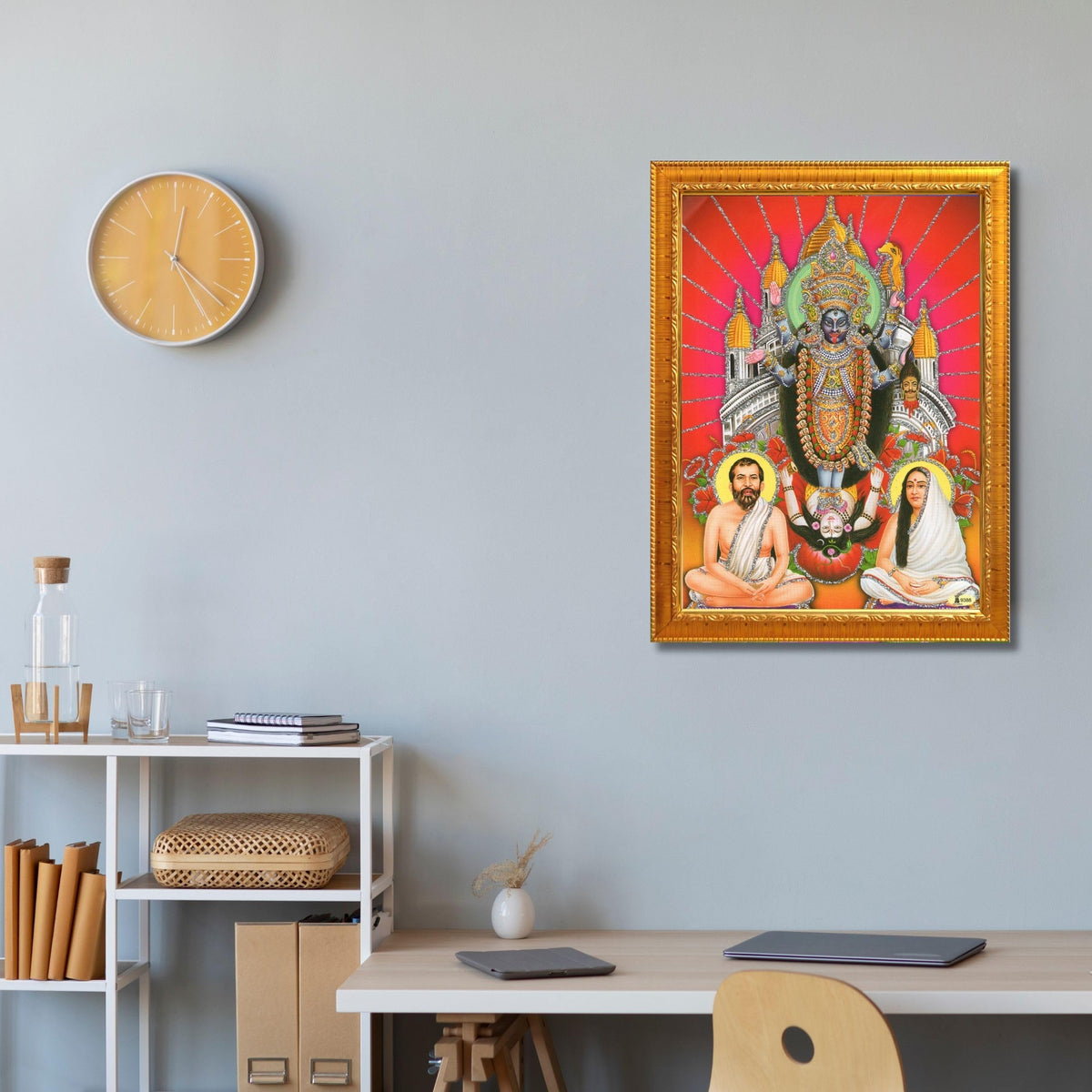 CRAFT QUEST Kali Mata photo with frame, God Religious Framed With Acrylic Glass