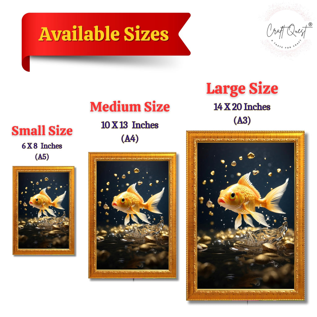 CRAFT QUEST Vastu Fishes Painting With Floating Frame Home Office Wall Decor | Paintings for Home Decoration, Living room, Bedroom and Office Décor