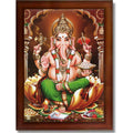 CRAFT QUEST Lord Ganesh Ganpati Photo Frame, Painting For Every House, Office, Temple, Blessing Hindu,Gift Item, Wall Decor