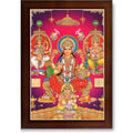 CRAFT QUEST Laxmi Ganesh Saraswati Religious Photo Frame for Wall, Table, Office, Temple, Pooja, Living Room and Home Decor Item