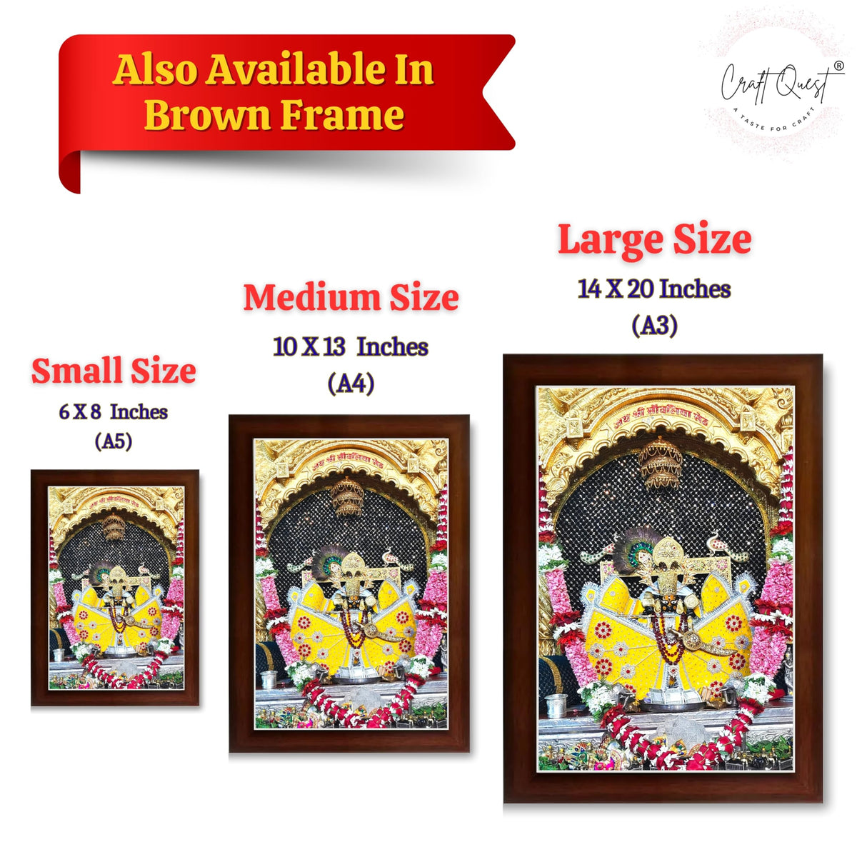 CRAFT QUEST Shree Sanwaliya Seth Shringaar Darshan Religious Photo Frame