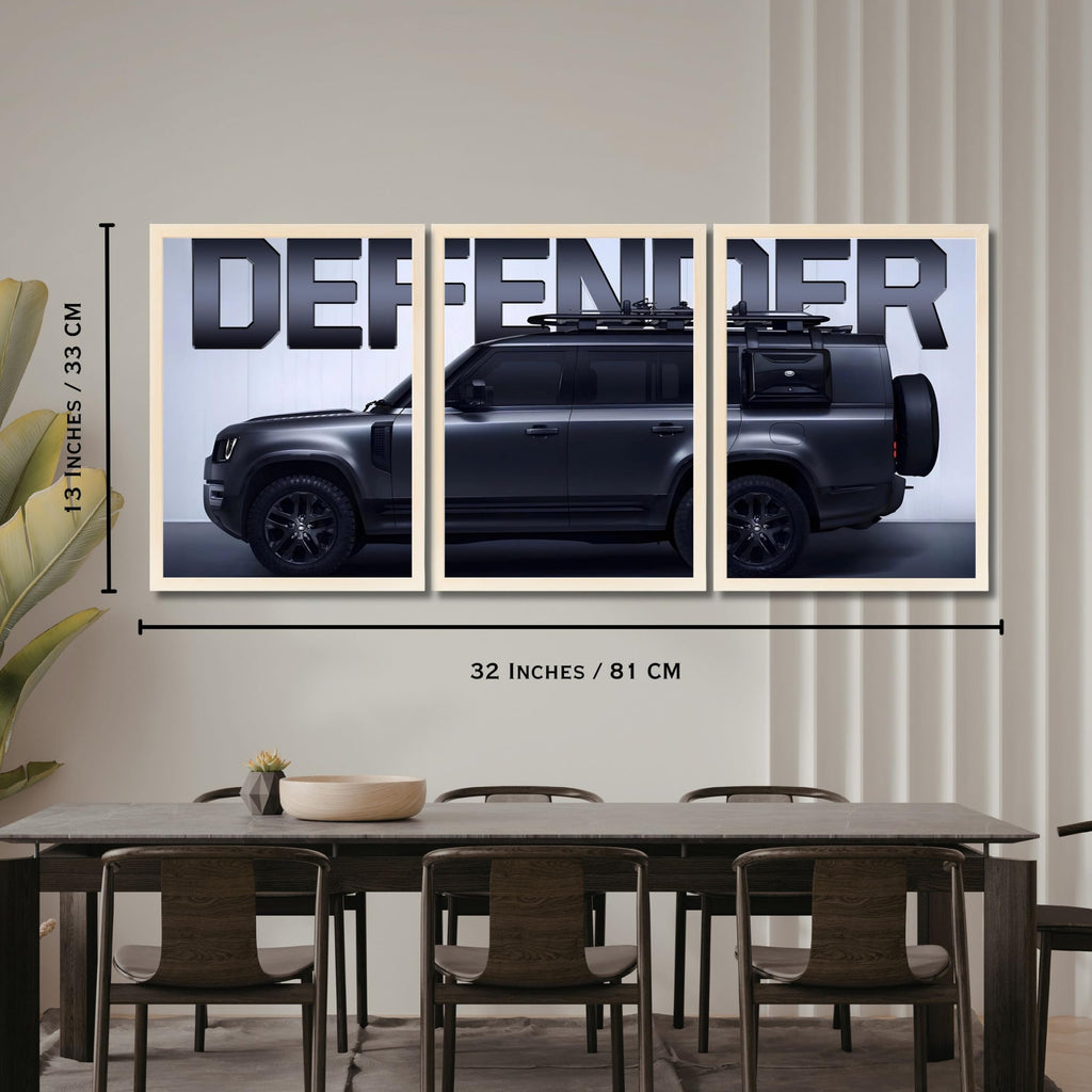 VENUXE ARTS Set Of 3 Big Sports Cars Framed Posters Gift Items for Boys Room Wall Decoration Bedroom Living Room Office Studio Décor | Car Poster Frame for Wall Décor