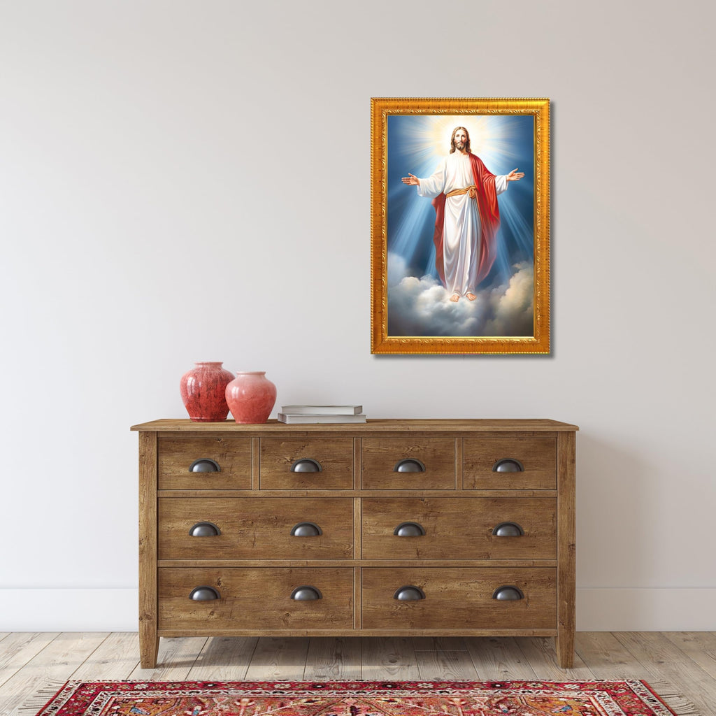 CRAFT QUEST Jesus Christ Wall Artwork Photo Frame Spiritual Christian Wall Décor Item for Room and Prayer