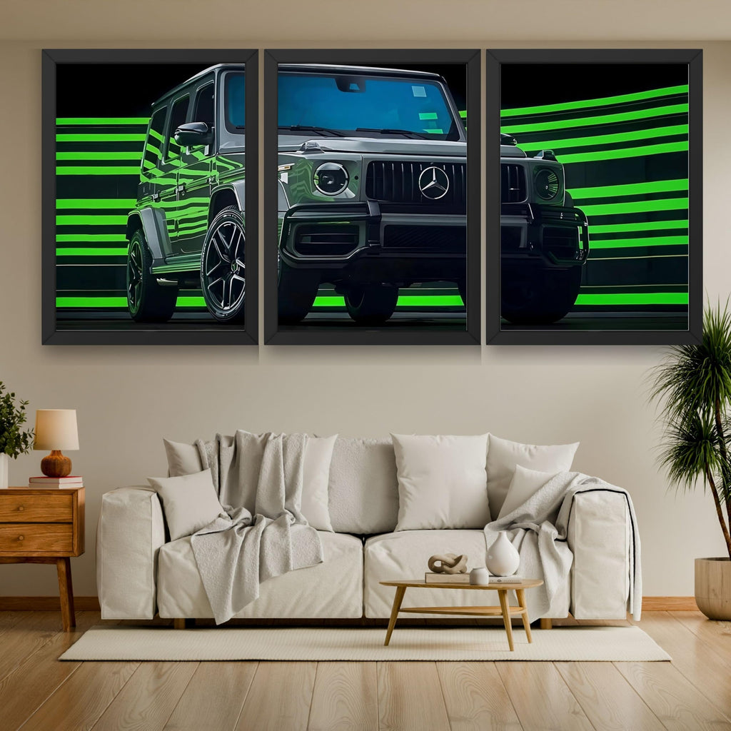 VENUXE ARTS Set Of 3 Big Sports Cars Framed Posters Gift Items for Boys Room Wall Decoration Bedroom Living Room Office Studio Décor | Car Poster Frame for Wall Décor