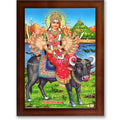 CRAFT QUEST Hindu Goddess Vihat ma Religious Photo frame | Acrylic, Lightweight | Hindu God Spiritual Framed | Ideal for Home, Office, Temple & Puja Room, Wall Decor