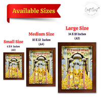CRAFT QUEST Baglamuklhi maa/mata wodden Religious Photo Frame for Home, Office