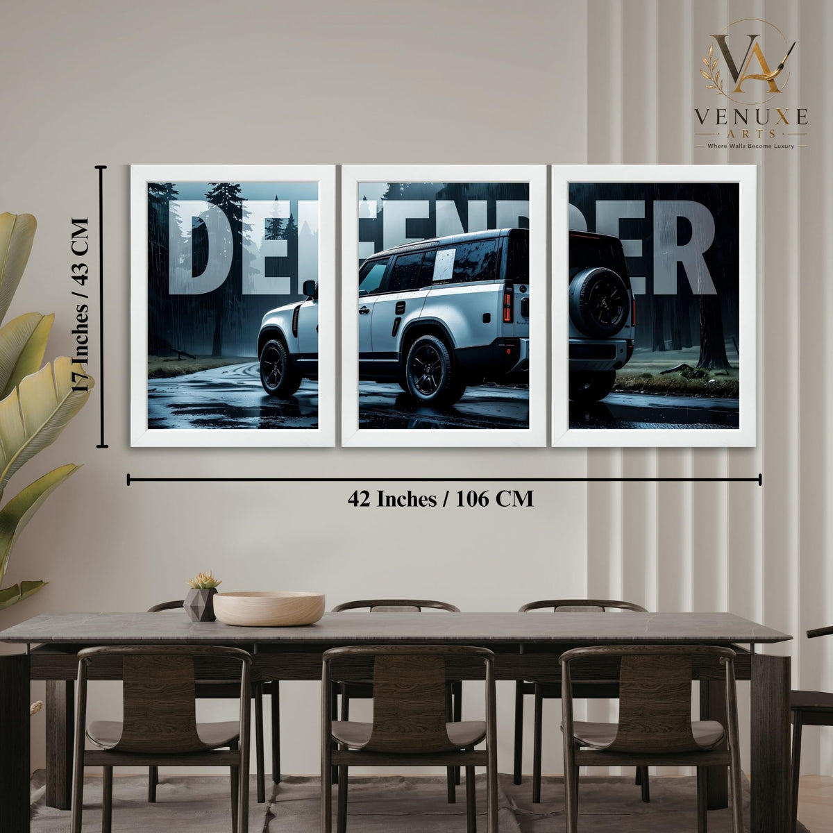 VENUXE ARTS Set Of 3 Big Sports Cars Framed Posters Gift Items for Boys Room Wall Decoration Bedroom Living Room Office Studio Décor | Car Poster Frame for Wall Décor