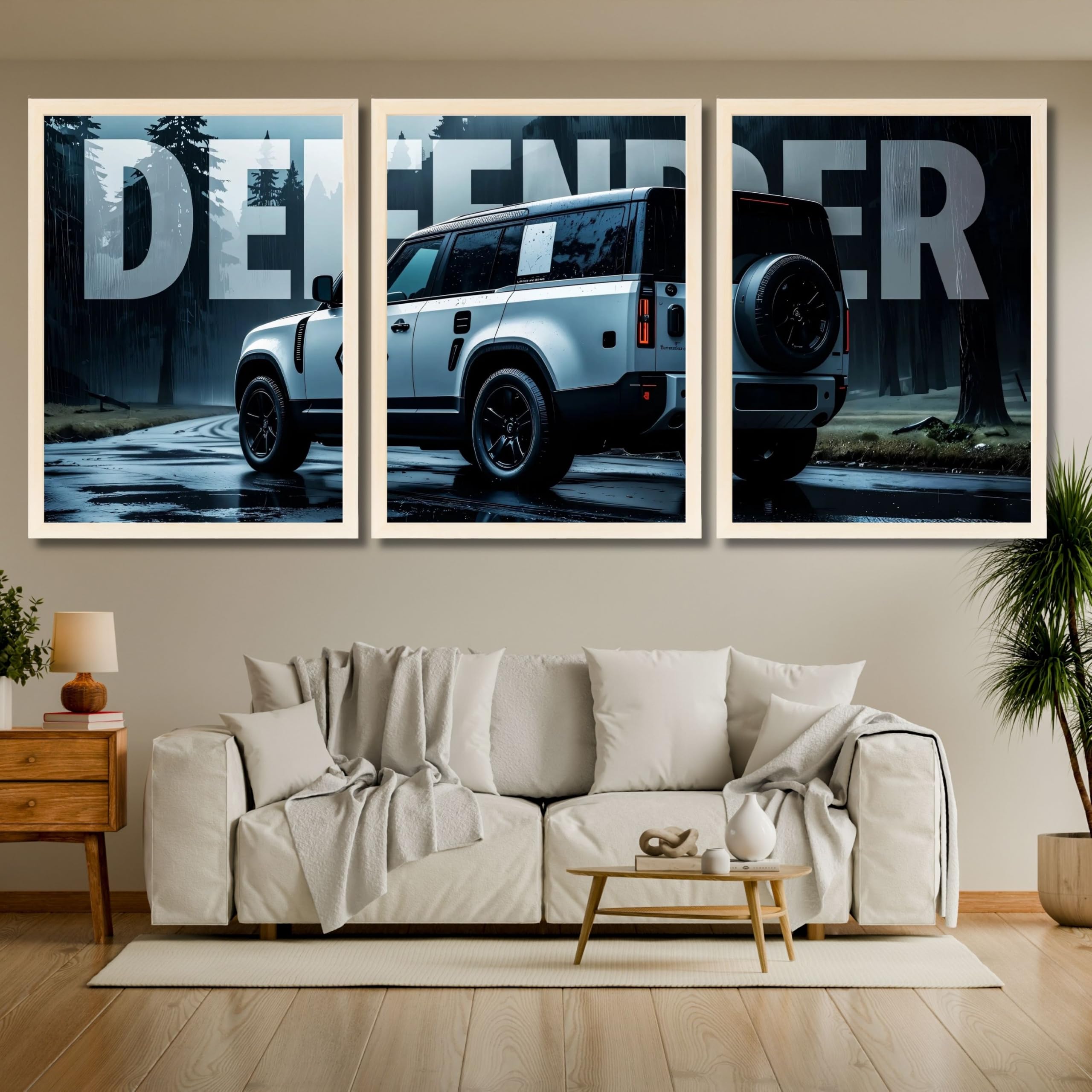 VENUXE ARTS Set Of 3 Big Sports Cars Framed Posters Gift Items for Boys Room Wall Decoration Bedroom Living Room Office Studio Décor | Car Poster Frame for Wall Décor