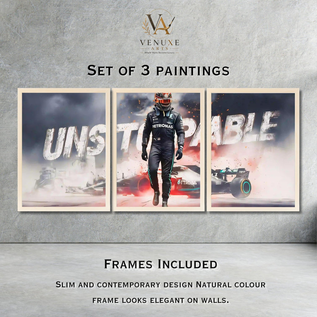 VENUXE ARTS Set Of 3 Big Sports Cars Framed Posters Gift Items for Boys Room Wall Decoration Bedroom Living Room Office Studio Décor | Car Poster Frame for Wall Décor