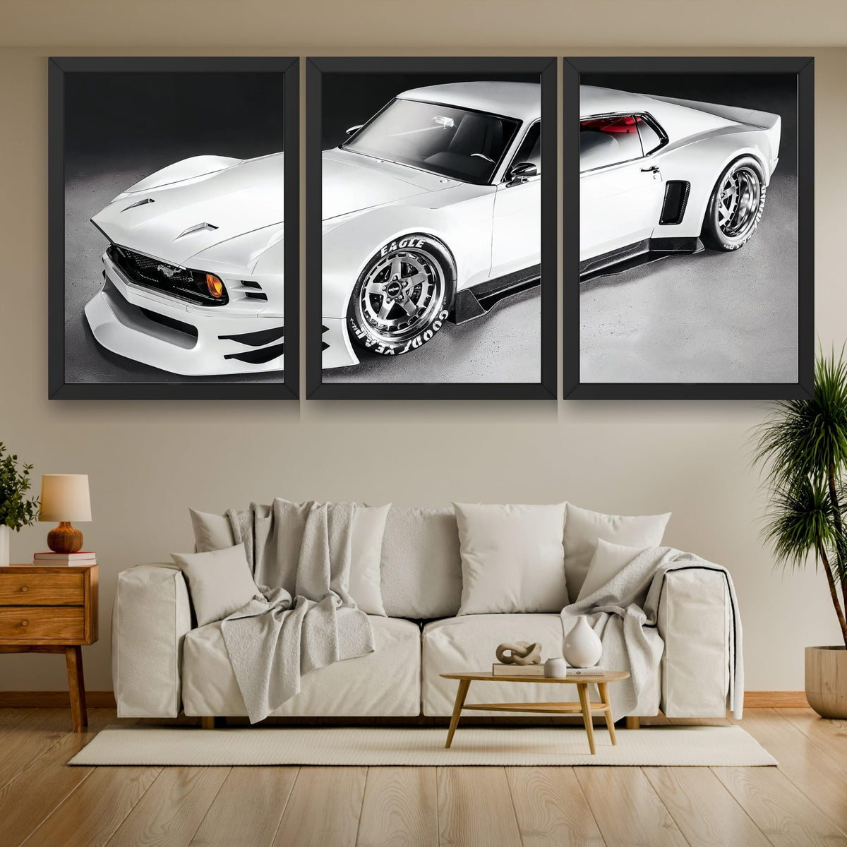 VENUXE ARTS Set Of 3 Big Sports Cars Framed Posters Gift Items for Boys Room Wall Decoration Bedroom Living Room Office Studio Décor | Car Poster Frame for Wall Décor