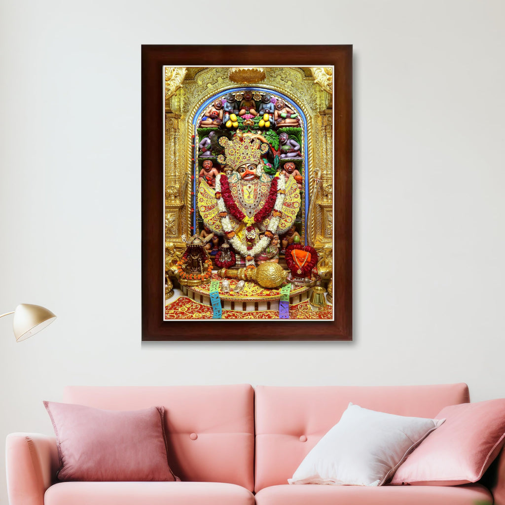 CRAFT QUEST Shree Kashtabhanjan Dev Hanumanji Salangpur Photo Frame Synthetic, Wall hangings