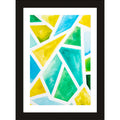 CRAFT QUEST Abstract Digital Modern Art Painting Poster Frame for Home & Office Wall Decoration - Portrait, Wall Display (Black, 14x10 Inch Frame with Art Print)