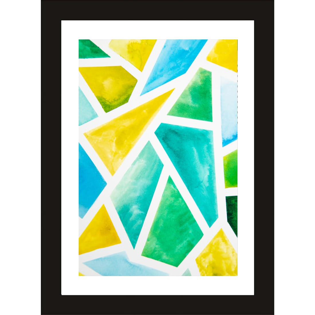 CRAFT QUEST Abstract Digital Modern Art Painting Poster Frame for Home & Office Wall Decoration - Portrait, Wall Display (Black, 14x10 Inch Frame with Art Print)