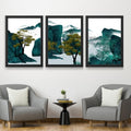 CRAFT QUEST Modern Art Ink Landscape Wall Art | Set of 3 Frames for Home Decoration | Ideal for Living Room, Bedroom & Offices