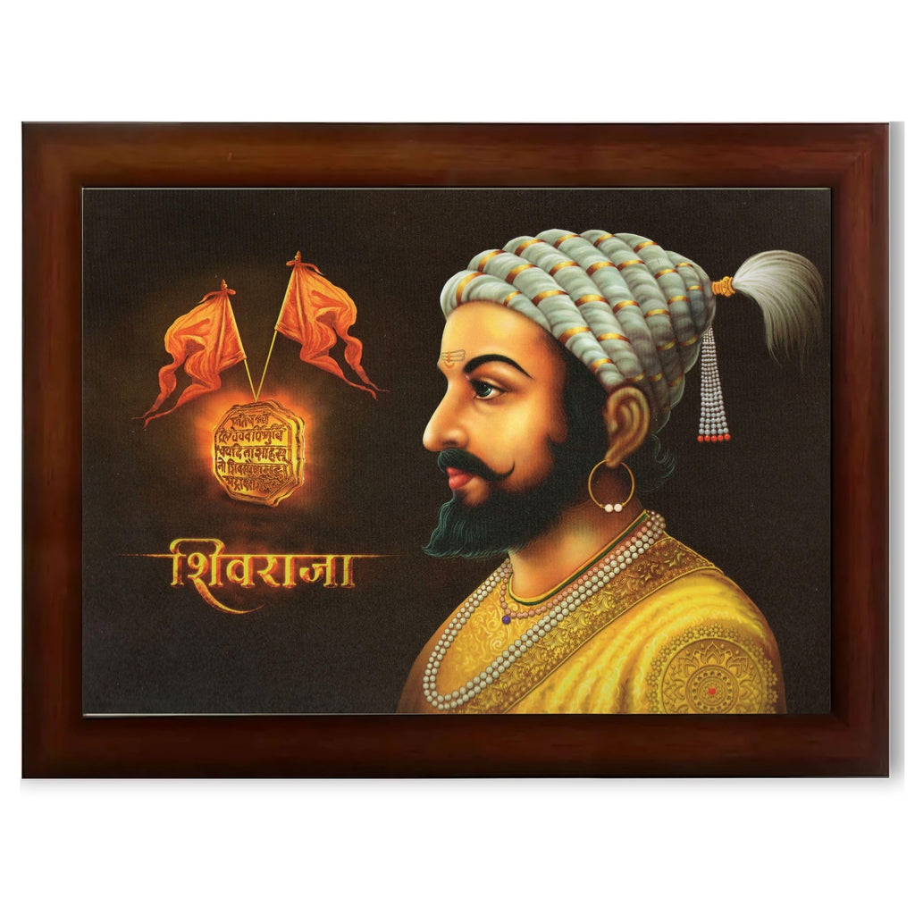CRAFT QUEST Chhatrapati Shivaji Maharaj photo frame Home Decorative items with synthetic frame