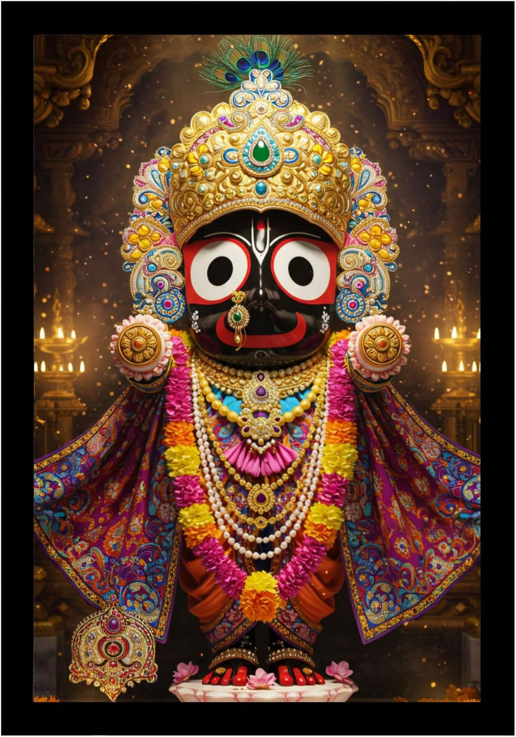 DIVARTH Framed Jagannath Wall Art