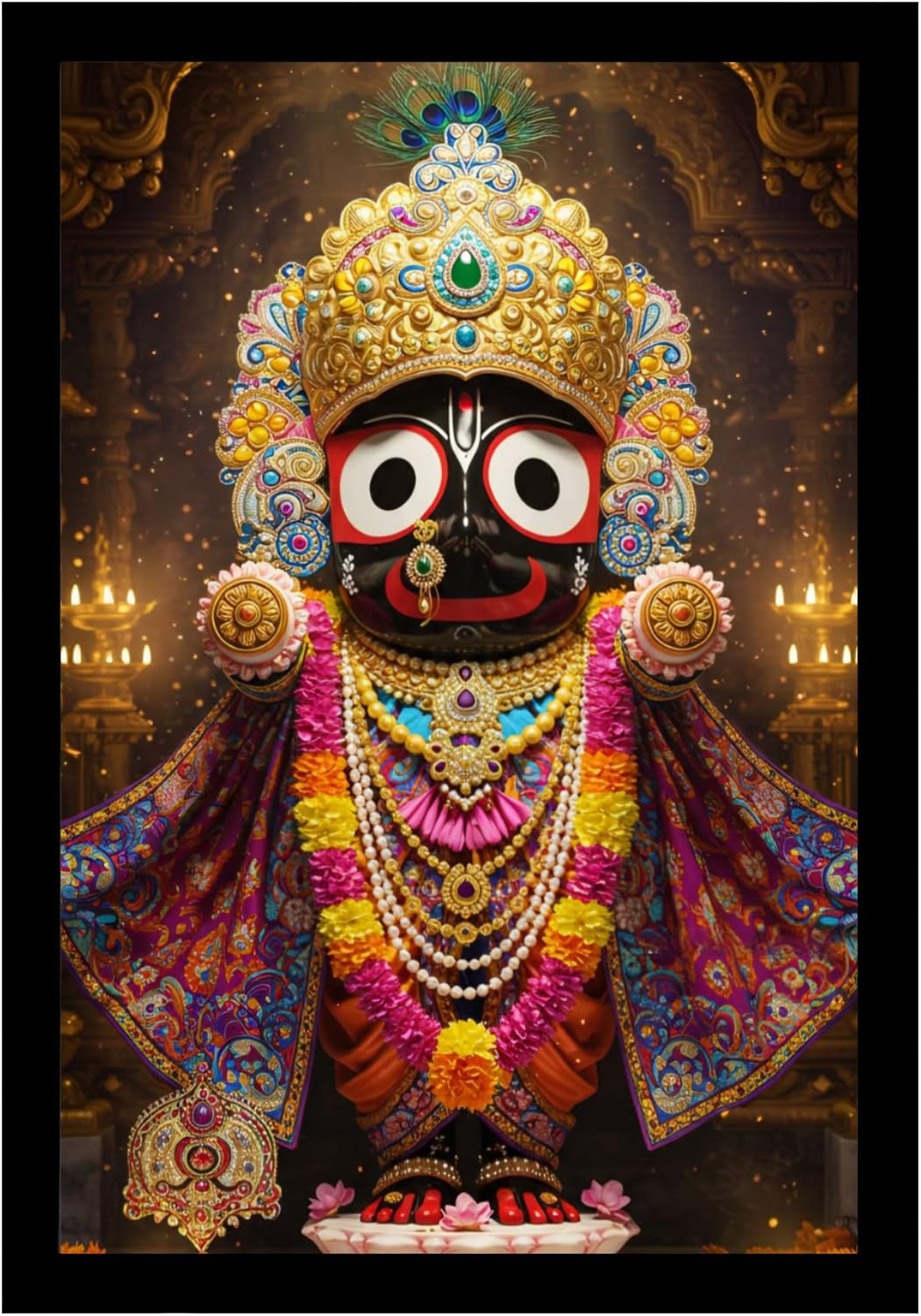 DIVARTH Framed Jagannath Wall Art