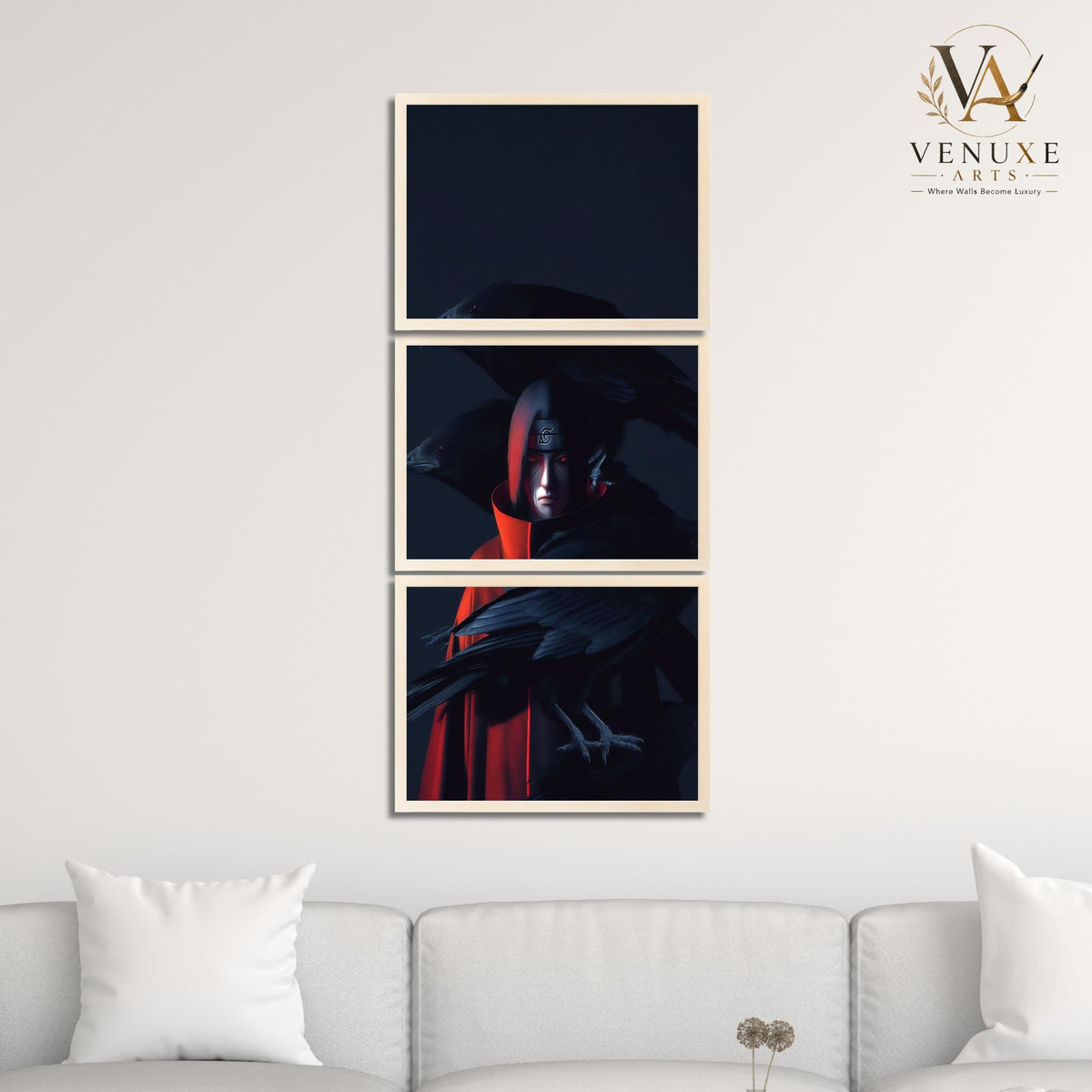 VENUXE ARTS Set Of 3 Anime Characters Wall Framed |Anime Characters Framed Poster for Living Room Bedroom Gaming Room Studio Wall Decor