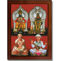 CRAFT QUEST Lord Shri Vitthal Rukmini Photo Frame with Acrylic Sheet Wall Hanging/Gift/Temple/puja Room/Home Decor Frame Item