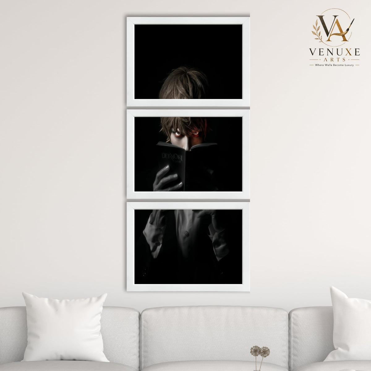 VENUXE ARTS Set Of 3 Anime Characters Wall Framed |Anime Characters Framed Poster for Living Room Bedroom Gaming Room Studio Wall Decor