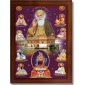 CRAFT QUEST Satnam Waheguru Gurunanak Dev Ji Photo Frame Sikh Guru Photo for Home Decor Religious Painting Decorative Artwork Gift Frame