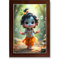 CRAFT QUEST Shri Bal Gopal Painting | Krishna Photo Frames for Walls, Home, Bedroom, Living Room and Home Decor
