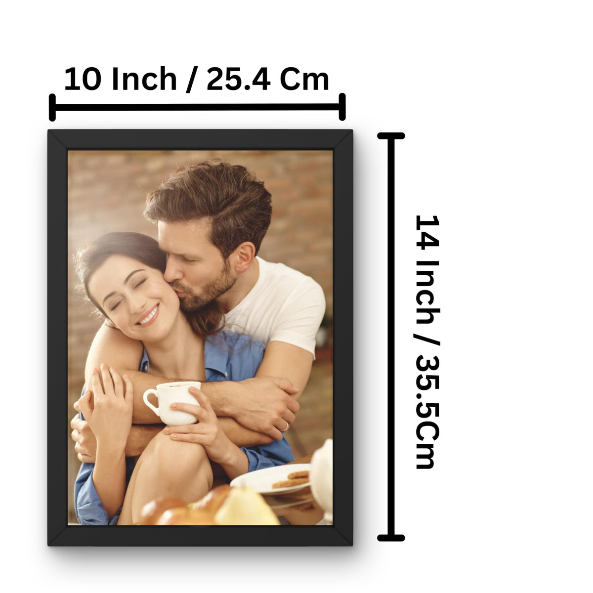 CRAFT QUEST Personalized Photo Frames With Acrylic sheet | Customized Photo Frame For Wall Decoration, Valentines day, Marriage, Birthday, Anniversary Gift Photo Frame With Your Own Picture Black