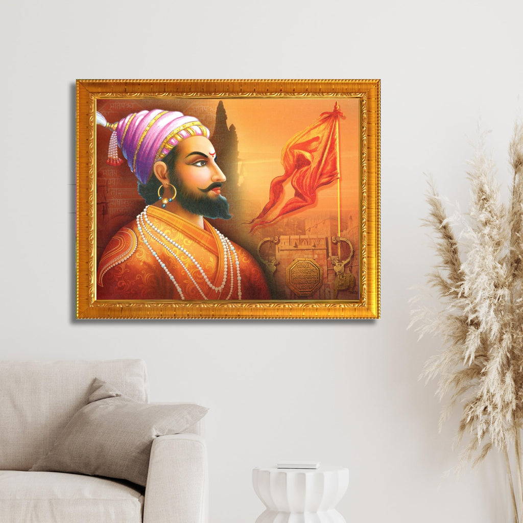CRAFT QUEST Shri Chhatrapati Shivaji Maharaj Wall Photo Frame | Lightweight | Home Decoration Item | Best Gifting Option