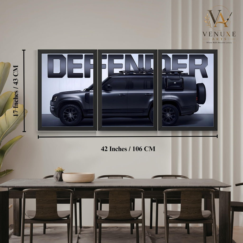 VENUXE ARTS Set Of 3 Big Sports Cars Framed Posters Gift Items for Boys Room Wall Decoration Bedroom Living Room Office Studio Décor | Car Poster Frame for Wall Décor