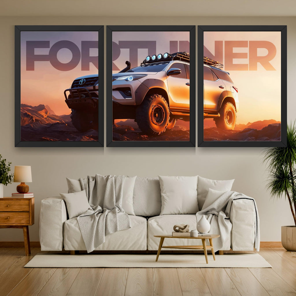VENUXE ARTS Set Of 3 Big Sports Cars Framed Posters Gift Items for Boys Room Wall Decoration Bedroom Living Room Office Studio Décor | Car Poster Frame for Wall Décor