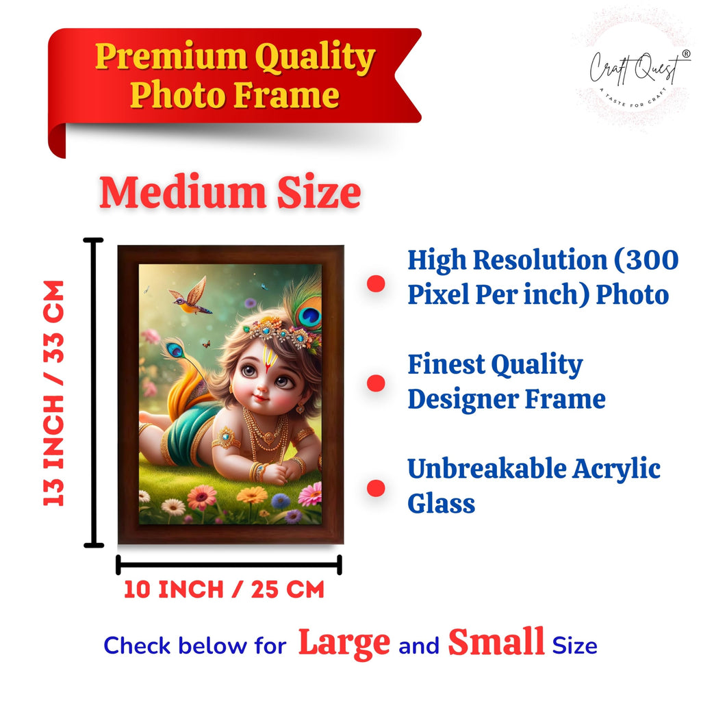 CRAFT QUEST Bal Gopal Krishna Photo For Pregnant Women Poster For Decoration Wall, Bedroom, Living Room,