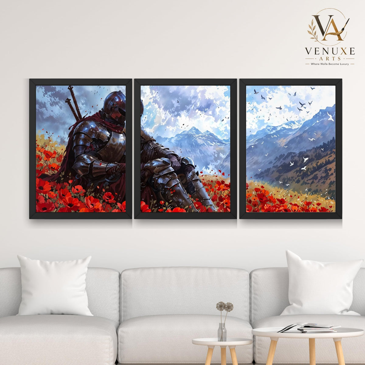 VENUXE ARTS Set Of 3 Anime Characters Wall Framed |Anime Characters Framed Poster for Living Room Bedroom Gaming Room Studio Wall Decor