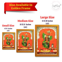 CRAFT QUEST aptashrungi/Saptashringi Devi, God Religious Framed with Acrylic Glass