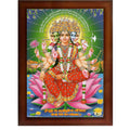 CRAFT QUEST Gayatri Mata Gayatridevi Wall Painting Framed Home and Pooja Decor Items