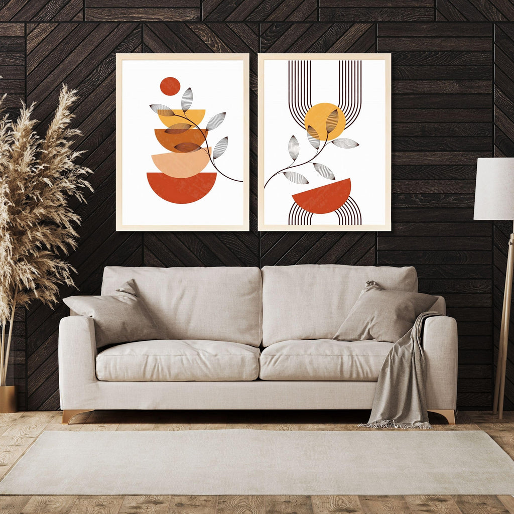 CRAFT QUEST Set of 2 piece Wall Art poster Frame Painting for Wall Decoration With Acrylic Glass, living room, Home, Restraunt, Office
